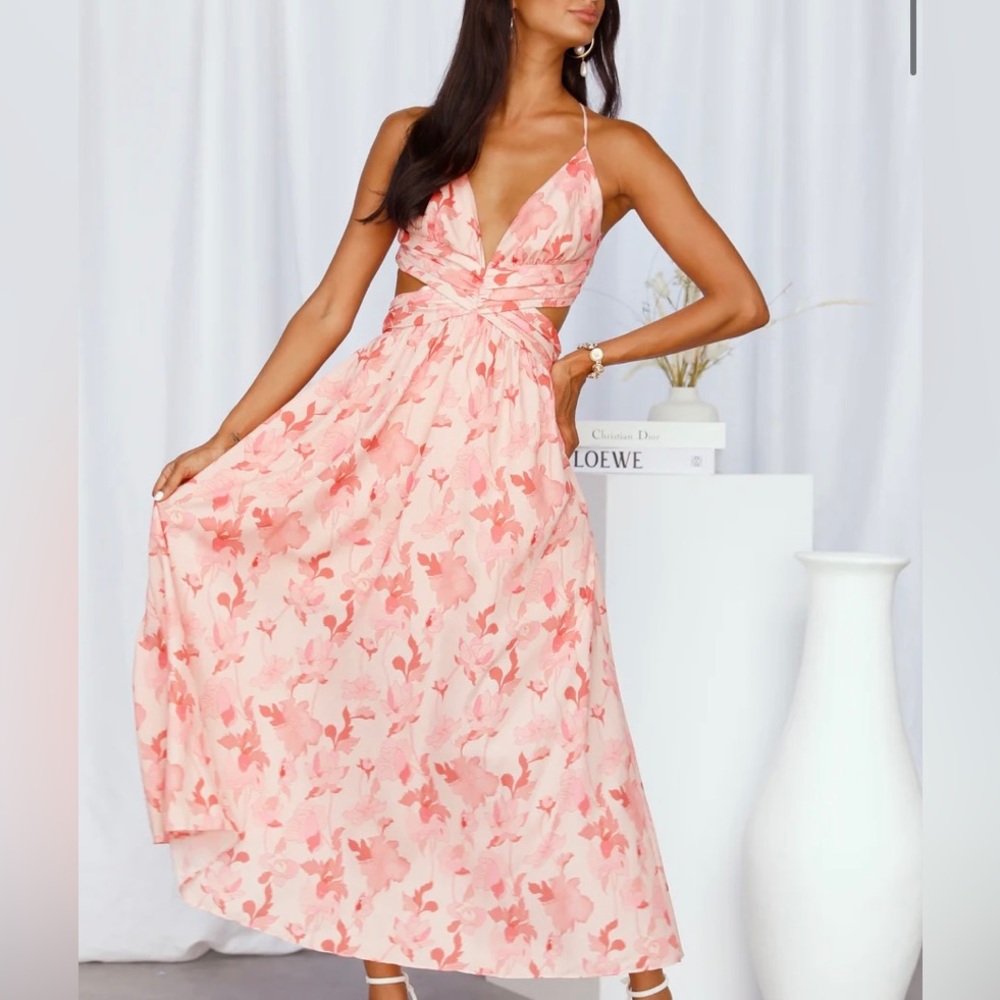 Hello Molly Pink Floral Maxi Dress